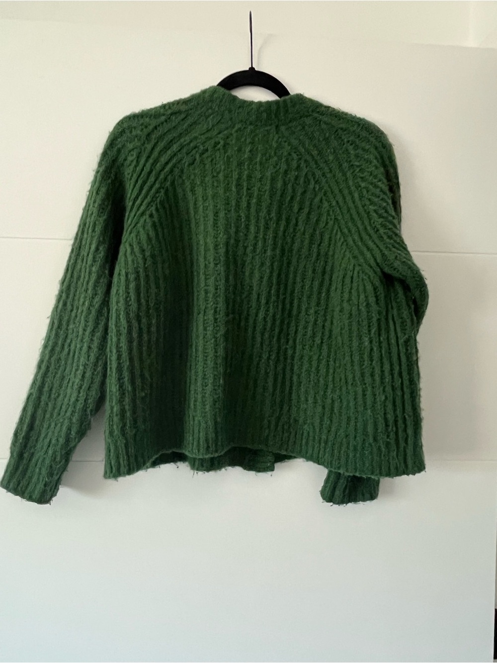 Cozy Forest Green Ribbed Button Cardigan - Picture 2 of 5